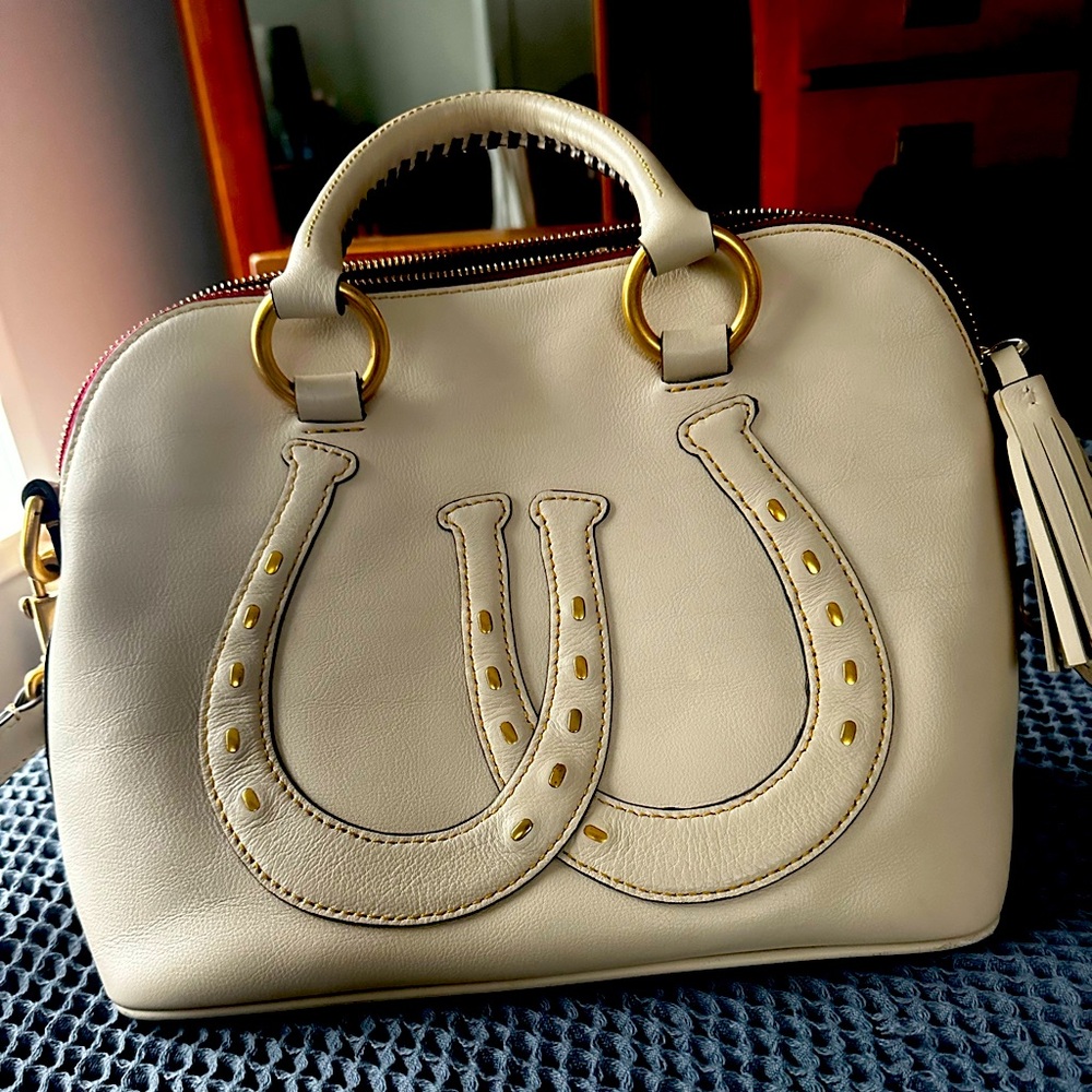 Dooney & Bourke Domed Satchel cream/light tan EXCELLENT CONDITION